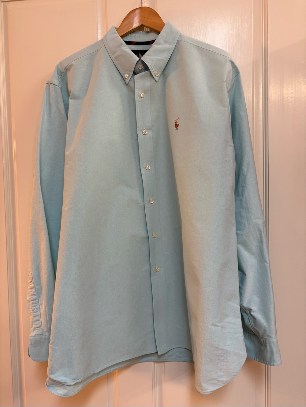 Ralph Lauren Classic Fit Long Sleeve Button down Shirt XXL Mint Green